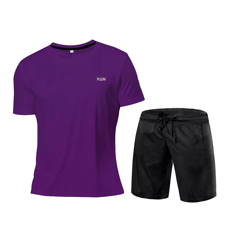 Men'S Sportswear Tracksuit Gym Compression Clothing Fitness Running Set Athletic Wear T Shirts Ropa Deportiva Hombre Camisetas