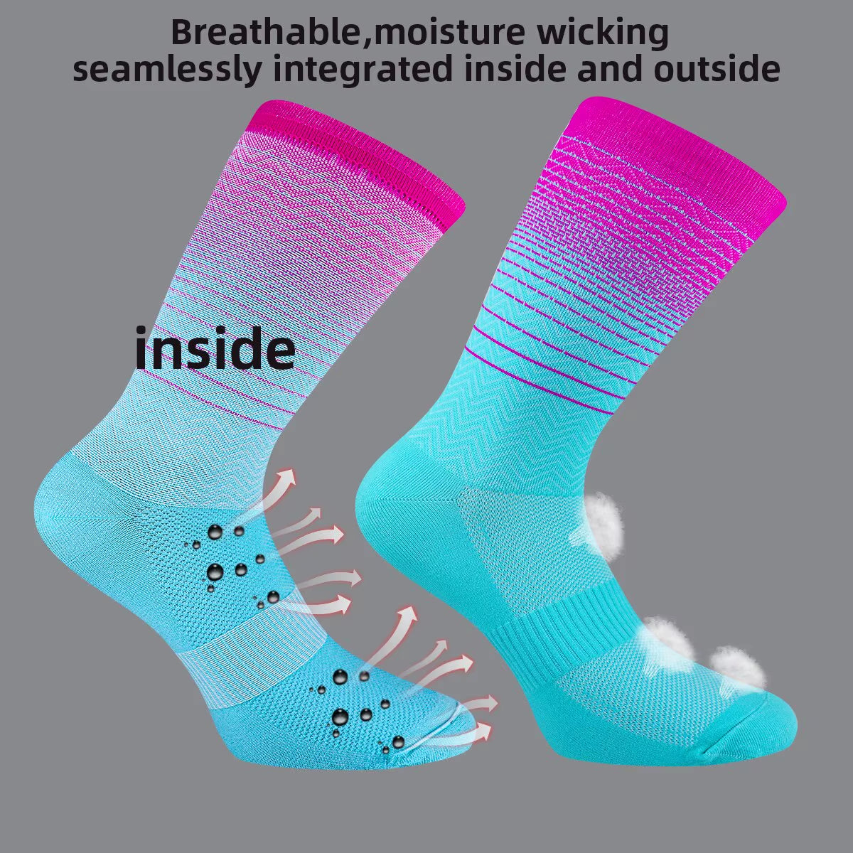 Men Cycling Socks High Compression Quality Road Bike Socks Men Women Durable Breathable Hiking Basketball Running Socks