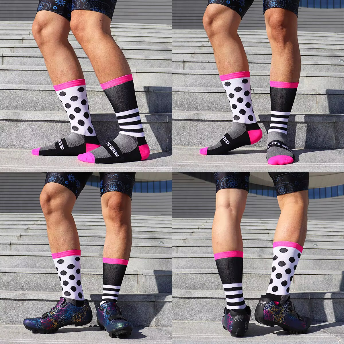 Men Cycling Socks High Compression Quality Road Bike Socks Men Women Durable Breathable Hiking Basketball Running Socks