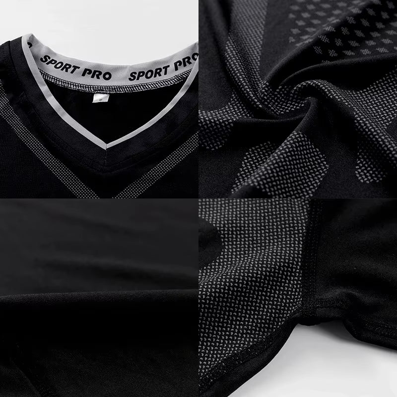 Men Compression Running T Shirt Fitness Tight Long Sleeve Sport Tshirt Training Jogging Shirts Gym Sportswear Winter Shirts