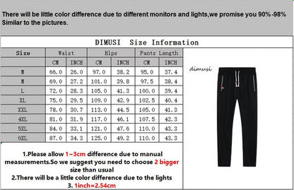 DIMUSI Mens Joggers Casual Pants Fitness Men Sportswear Tracksuit Bottoms Skinny Sweatpants Trousers Gyms Jogger Track Pants 6XL