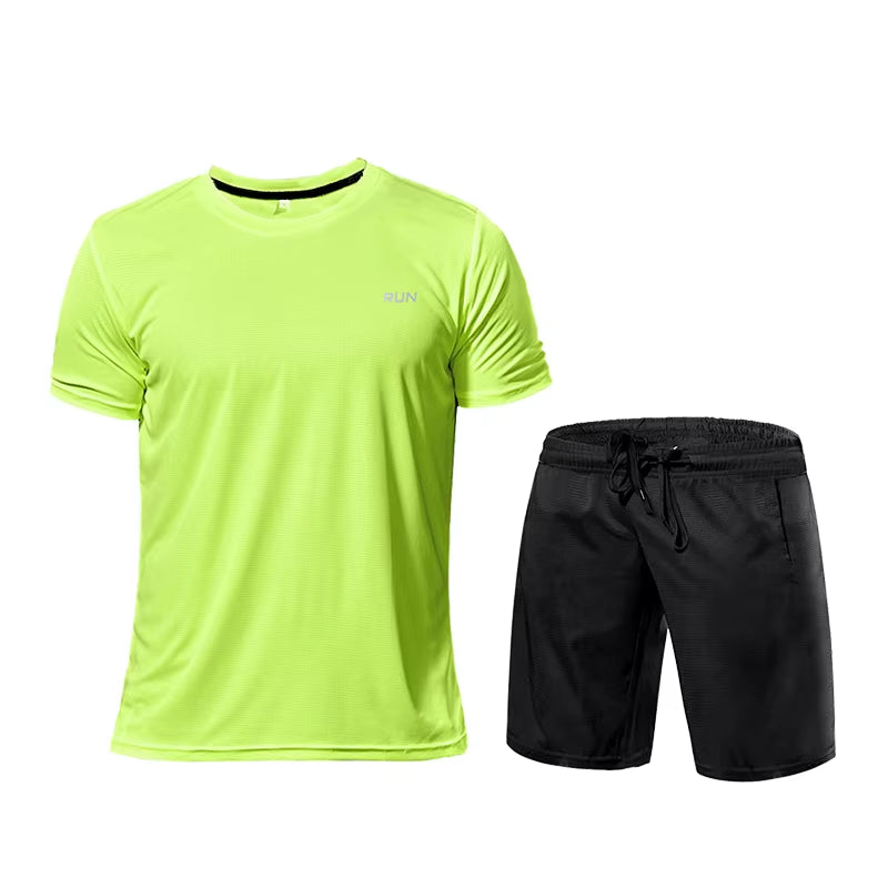 Men'S Sportswear Tracksuit Gym Compression Clothing Fitness Running Set Athletic Wear T Shirts Ropa Deportiva Hombre Camisetas